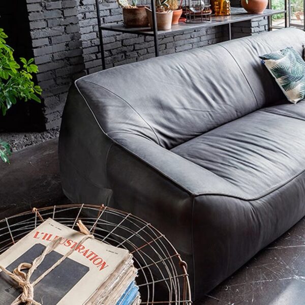 Contemporary Leather Sofa - Image 4