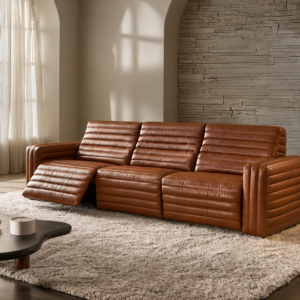 Luxury 3-Seater Leather Recliner Sofa