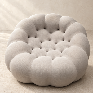 Tufted Pebble Lounge Chair